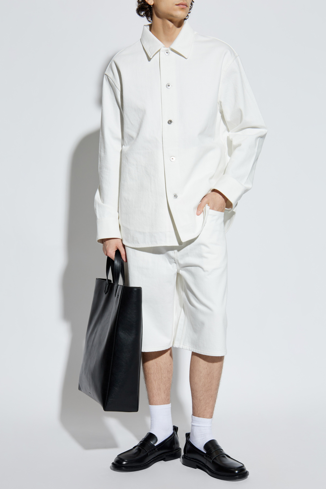 【関税＆送料込み】Jil Sander Bermuda Shorts Jil Sander High-Rise Knit Bermuda Shorts | Neiman Marcus